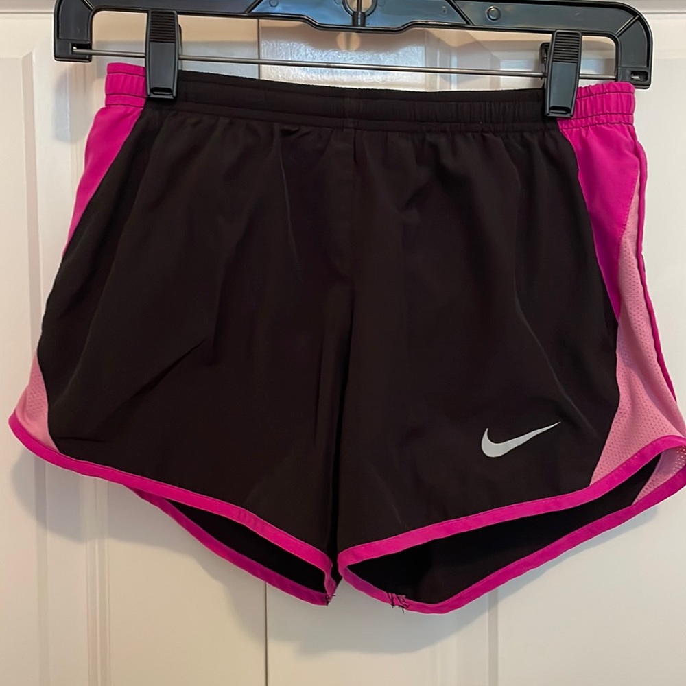 Pink and Black Nike Workout Shorts